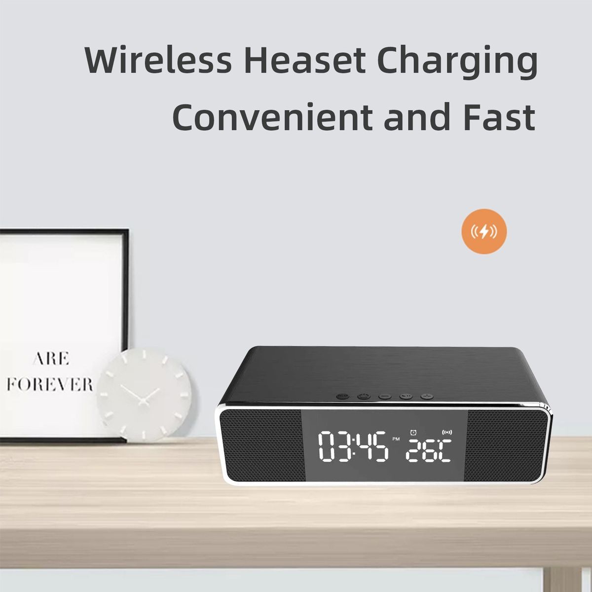 Digital Alarm Clock For Bedroom Electronic Clock With 5W