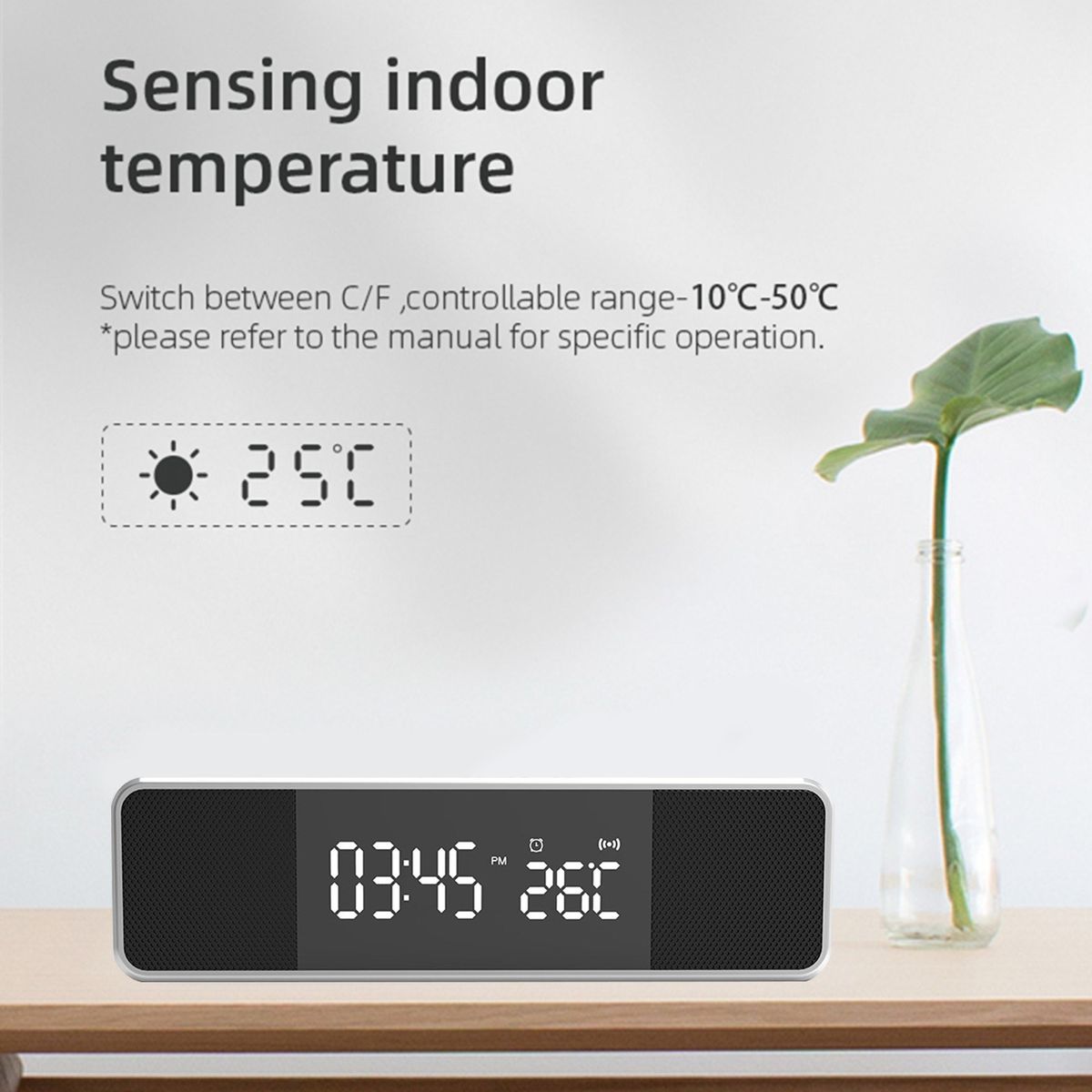 Digital Alarm Clock For Bedroom Electronic Clock With 5W