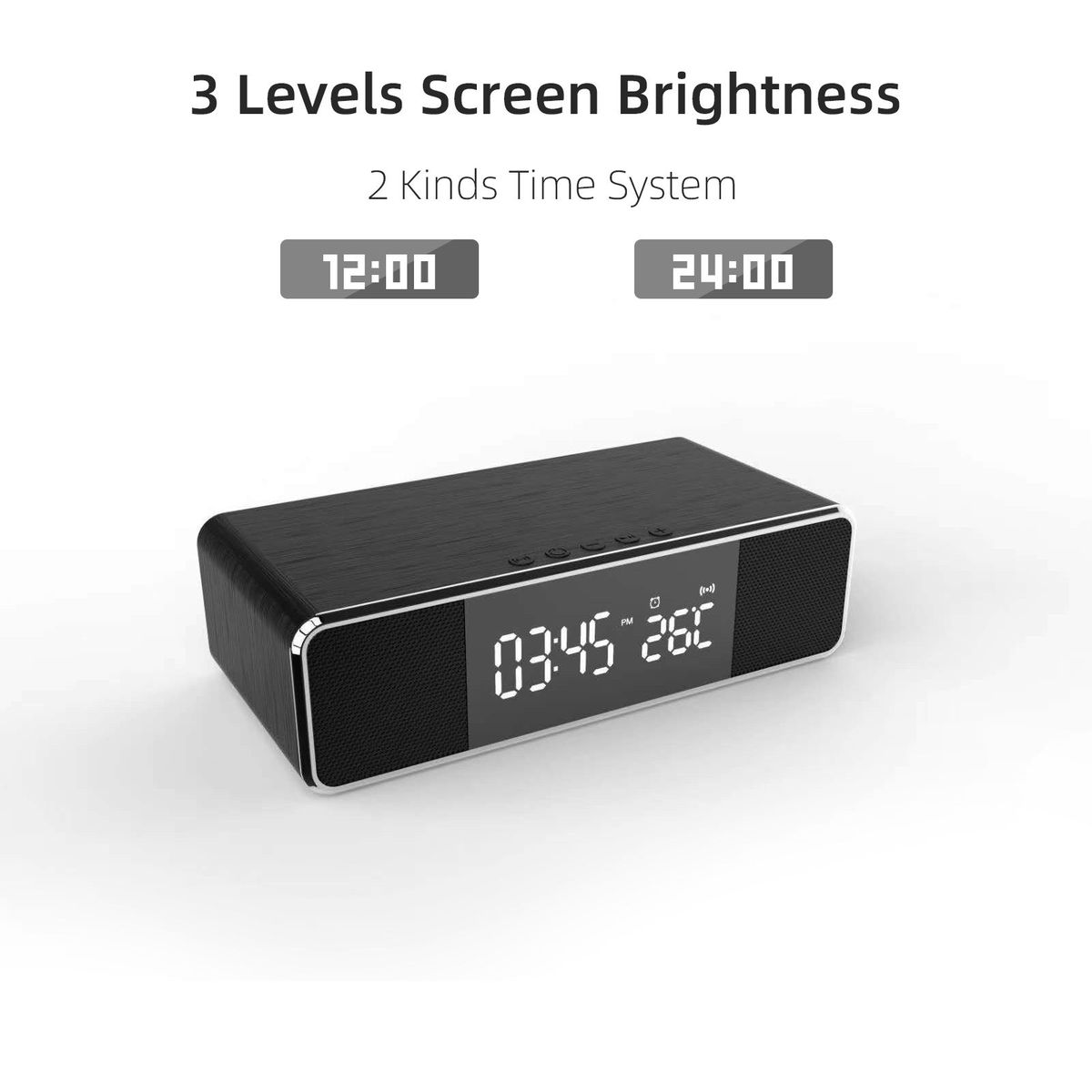 Digital Alarm Clock For Bedroom Electronic Clock With 5W