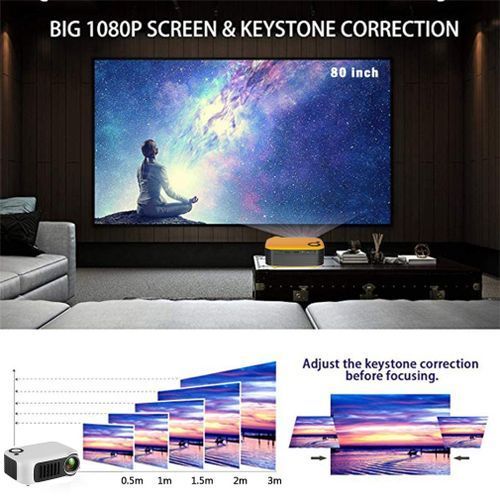 Mini Portable Pocket Projector HD 1080P Movie Video Projectors Home Projection
