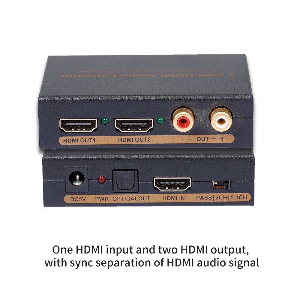 NK-912 2 Port HDMI Splitter Video Switcher Audio Extractor