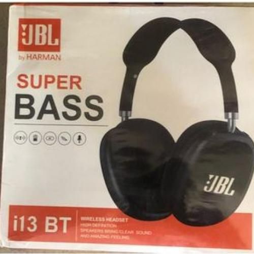 I13 Wireless Over-Ear Pure Bass Sound Headset - Black