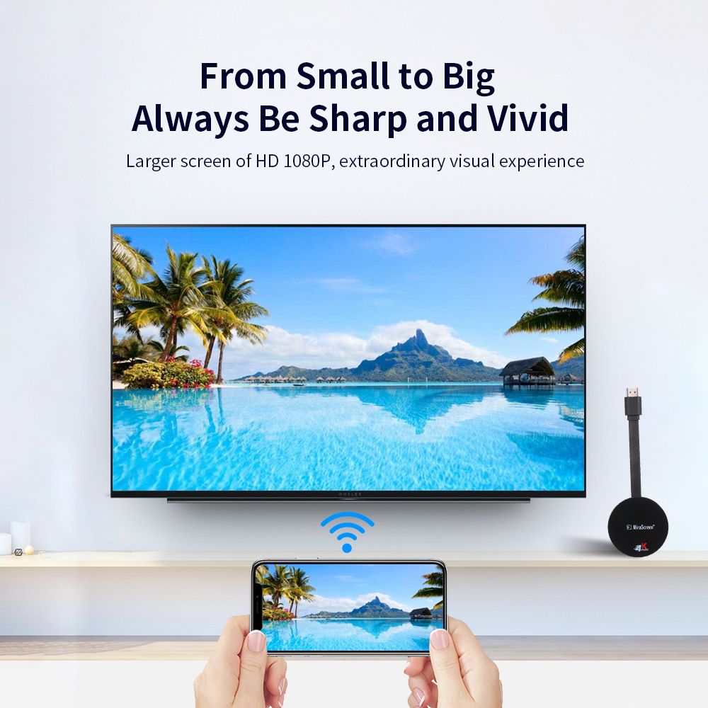 Wireless Dongle WiFi Display Dongle 1080P HD 4K Receiver