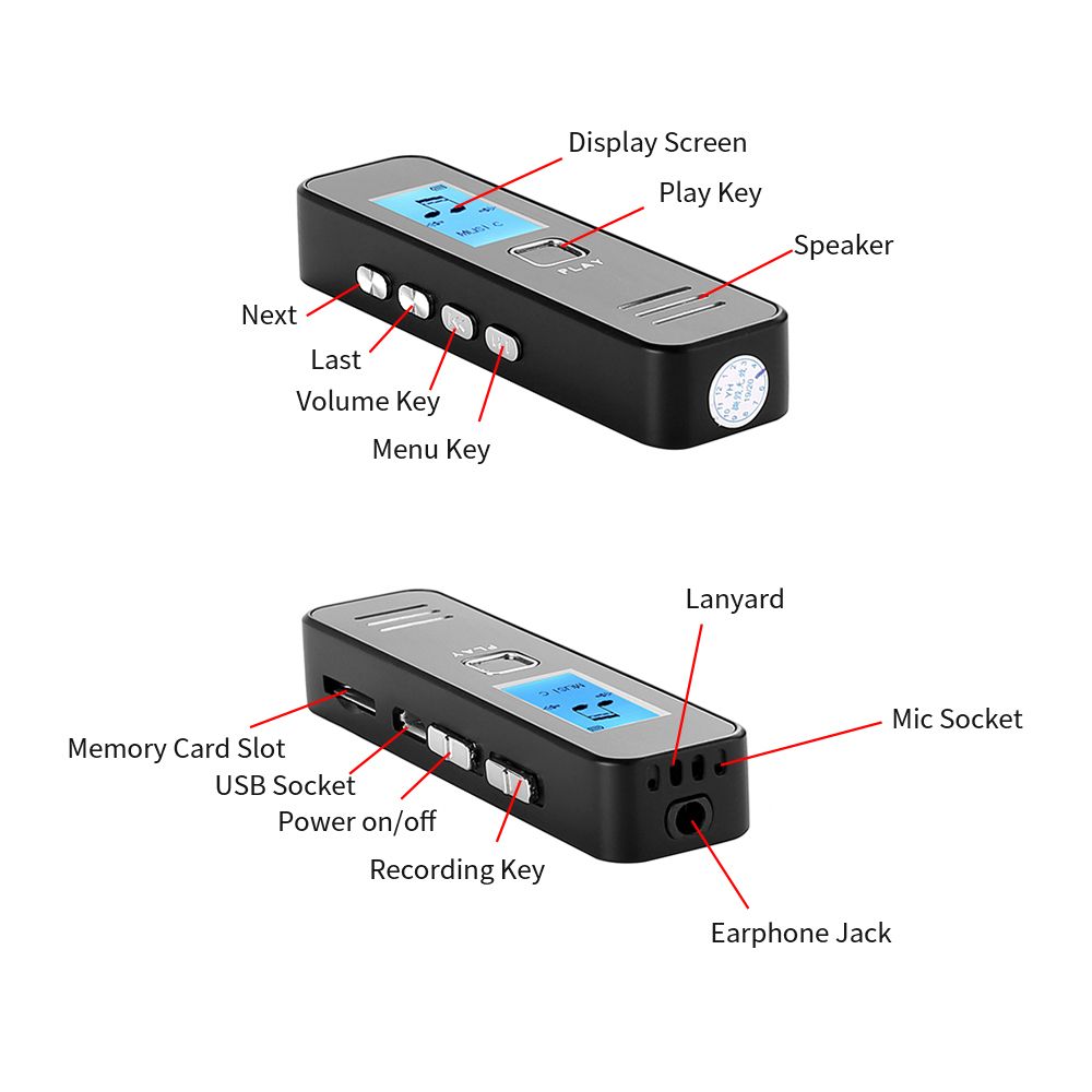 Digital Voice Recorder Audio Dictaphone USB Flash Disk