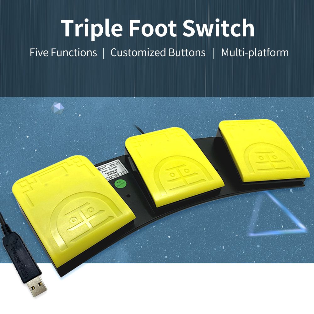 USB Triple Foot Switch Control Three Keys Customized For
