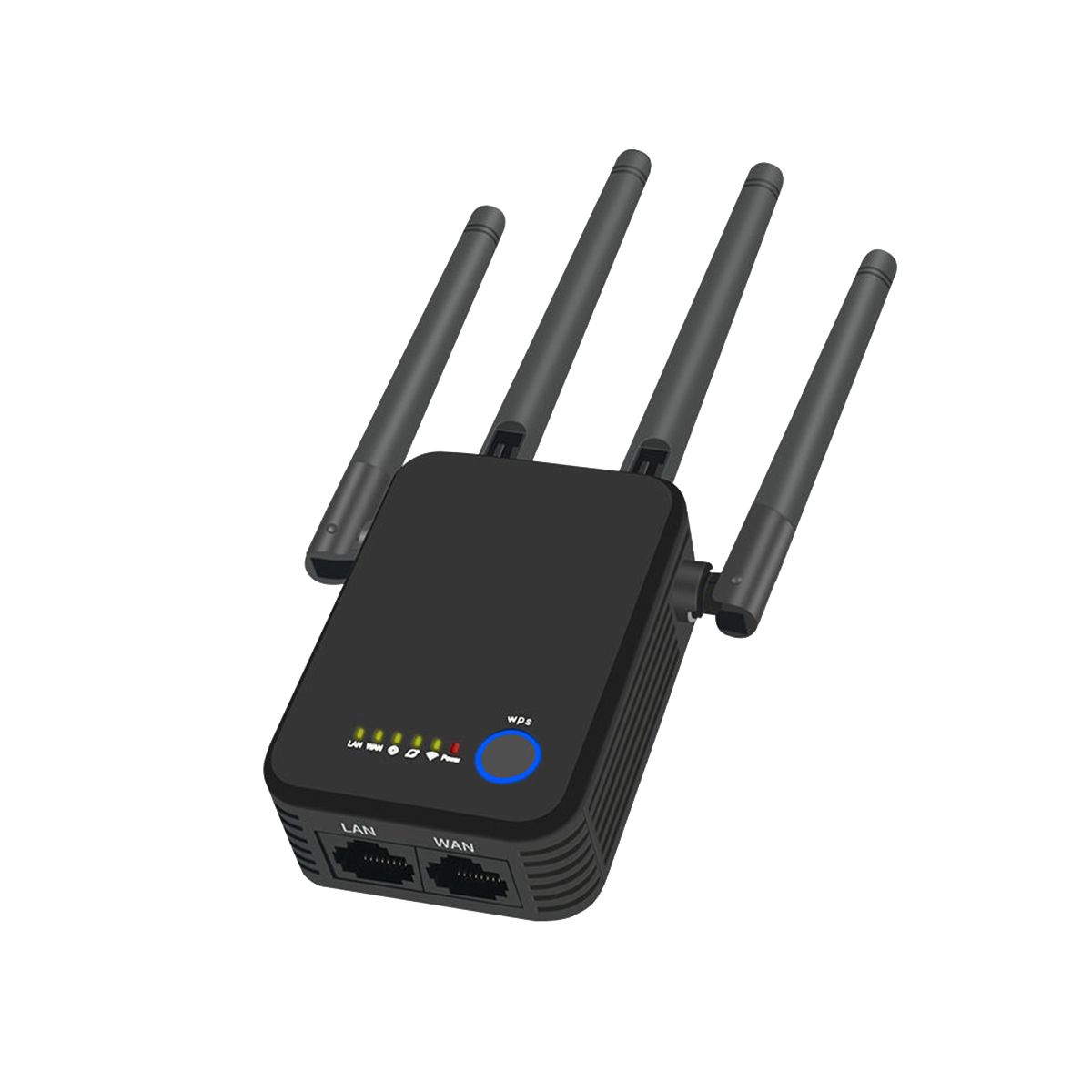 1200M WiFi Repeater 24G 5G Wireless WiFi Router Signal Booster Extender 4 Antenna Signal Amplifier US Plug