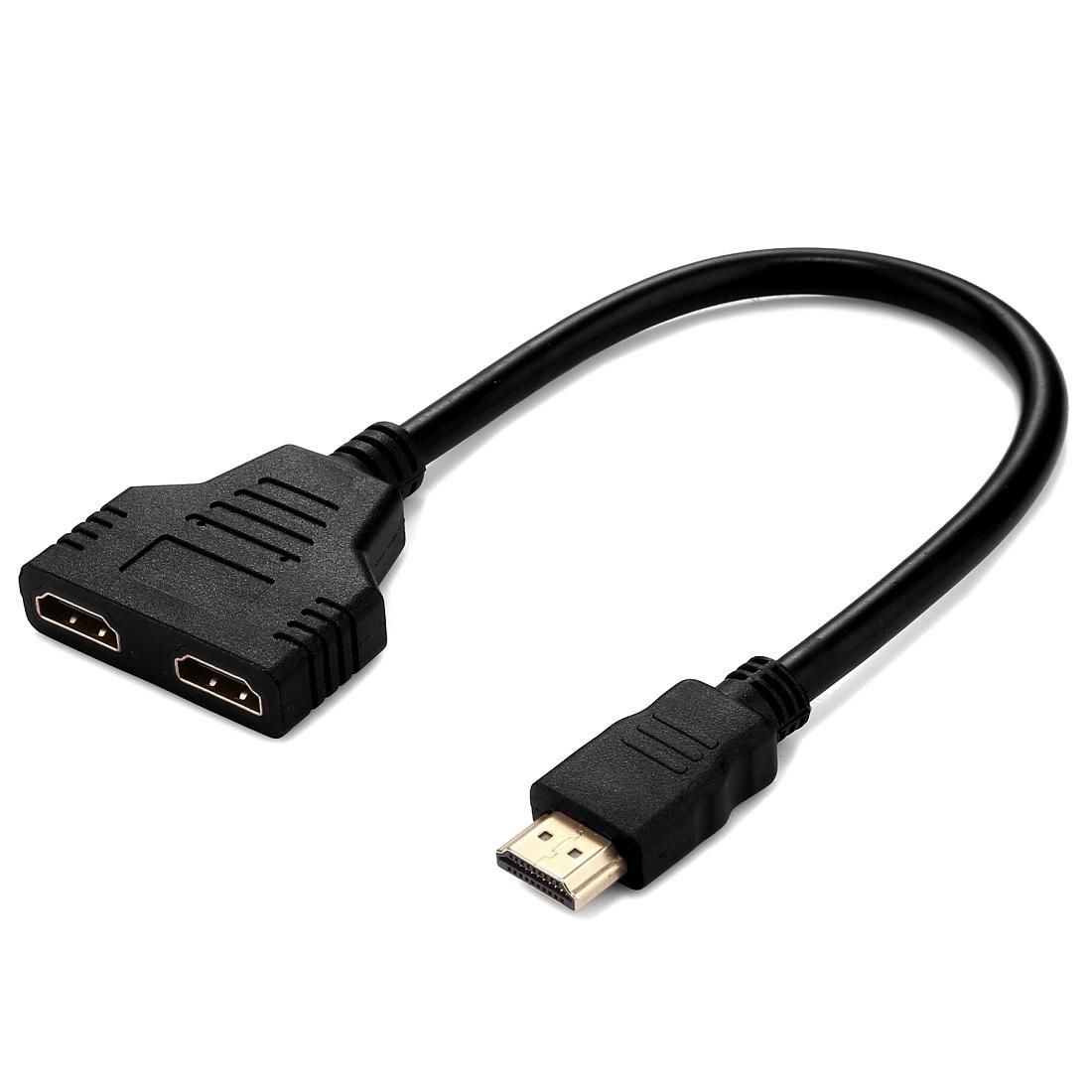 30cm 1080P HDMI Port Male To 2 Female 1 In 2 Out Splitter