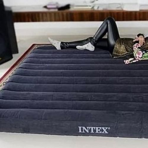Inflatable Wide Mattress With Pump - 2 Person (54 X 75 X 10 Inch)