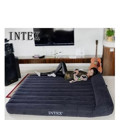 Inflatable Wide Mattress With Pump - 2 Person (54 X 75 X 10 Inch)