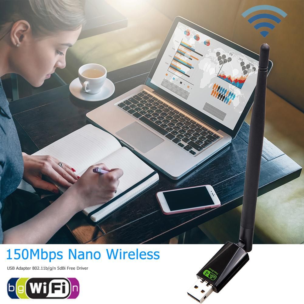 WD-1513A WiFi Adapter 5dBi Antenna 150Mbps Lan Wireless