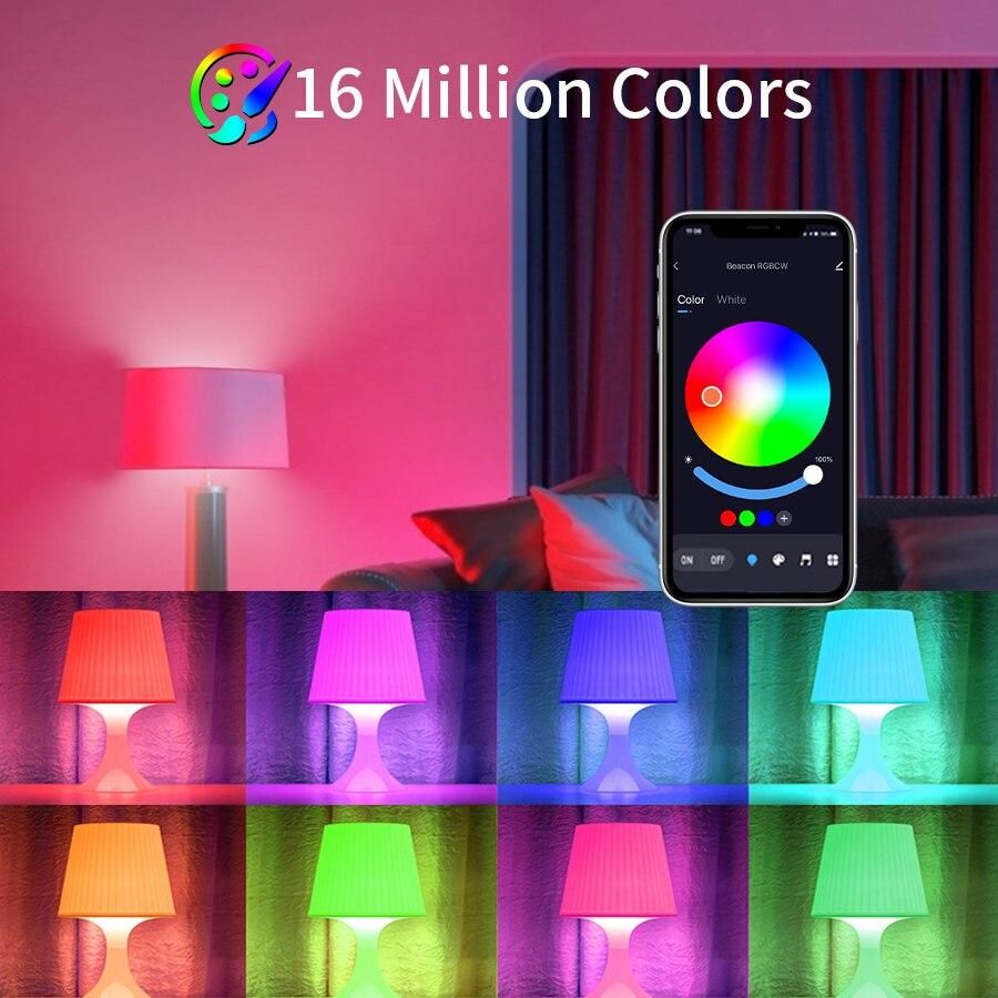 Tuya Smart Led Bulb E27 Smart Light Bluetooth RGB Lamp White Dimmable APP Control 110V 220V Bedroom Room Decoration Party Lights