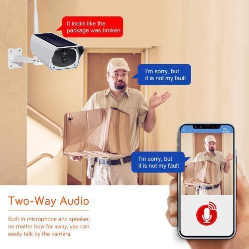 3MP Solar WiFi IR Bulllet IP Camera Outdoor IR Night Vision PIR Alarm CCTV Battery Wifi Camera