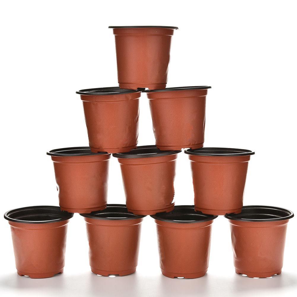 10 Pcs Small Plastic Round Flower Pot