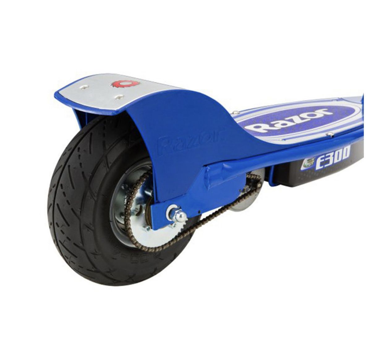 E300 Electric 24 Volt Rechargeable Motorized Ride On Kids Scooter, Blue