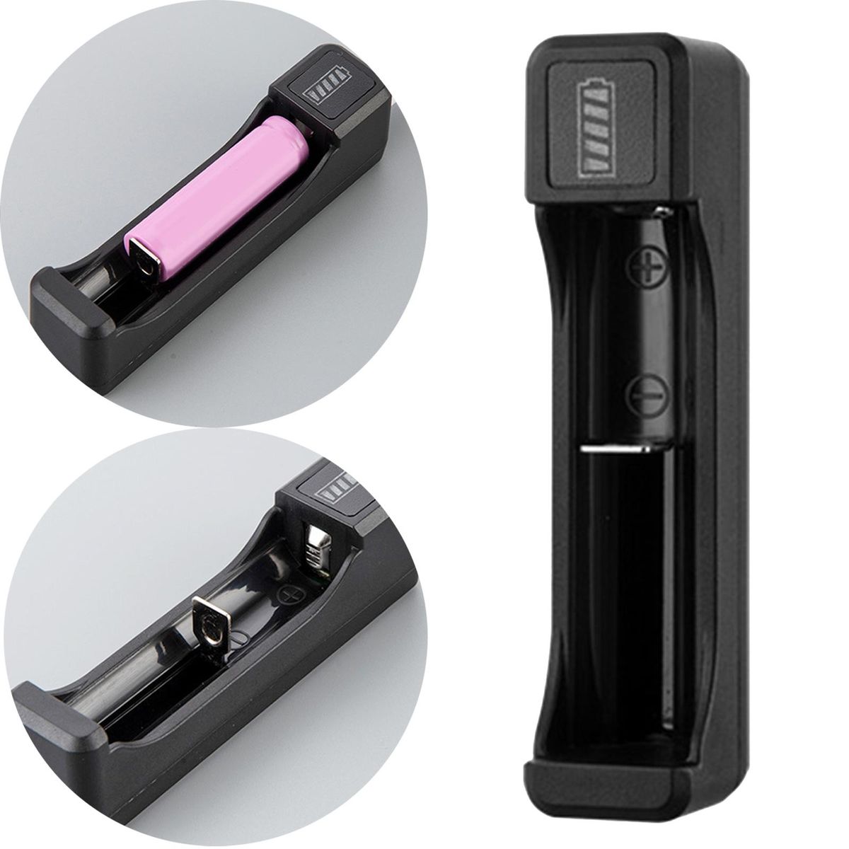 Usb Battery Charger With LED Indicator  Slot