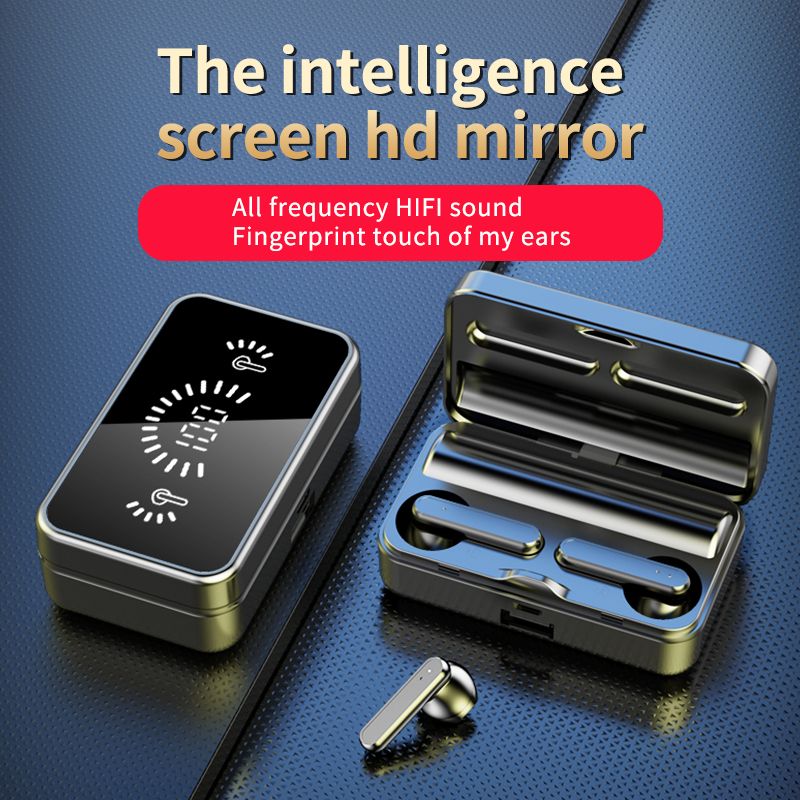 Wireless Bluetooth 5.2 Earphone Touch LED Stereo Audio