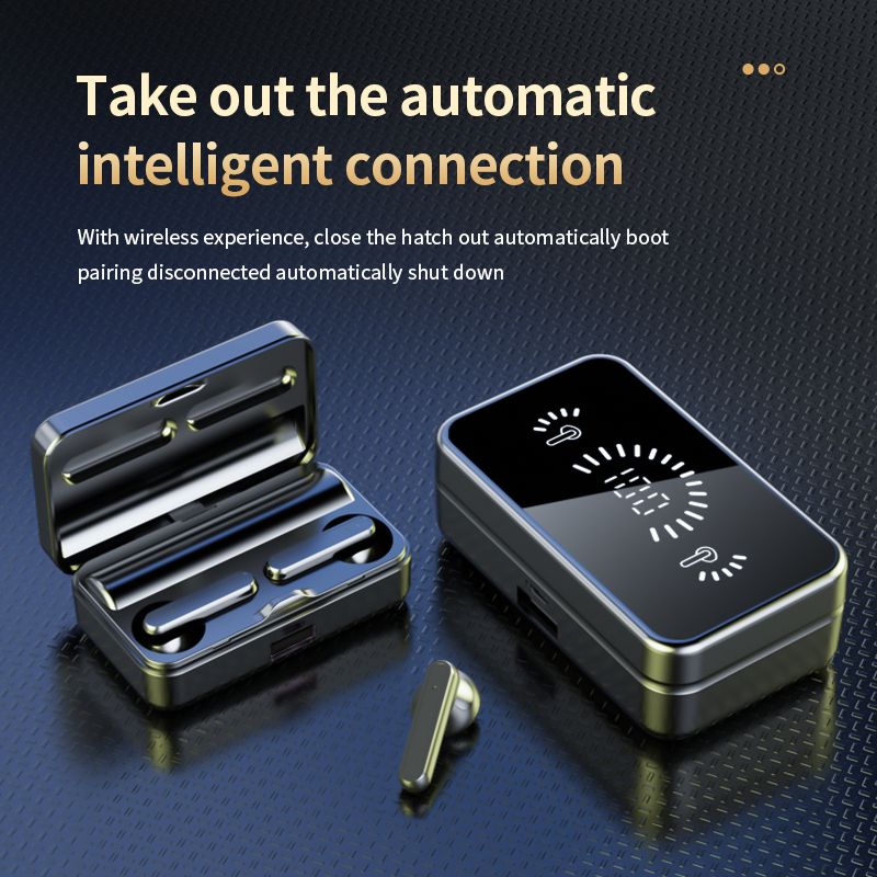 Wireless Bluetooth 5.2 Earphone Touch LED Stereo Audio