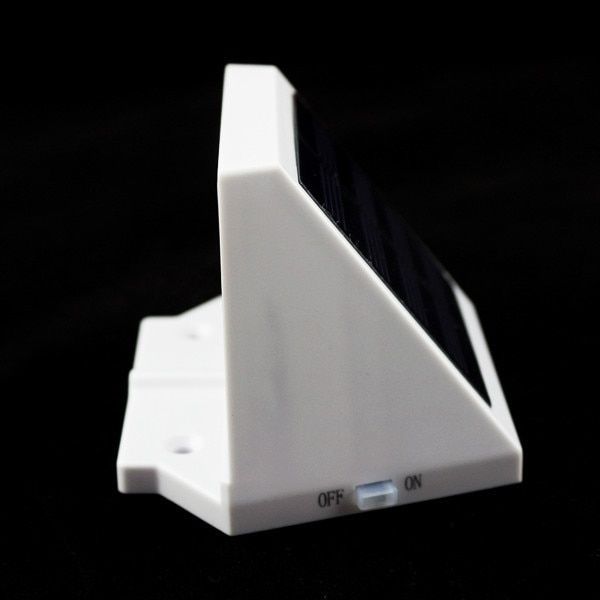 Outdoor Solar Powered 4-LED Lights Pathway Up-Stair Wall Mounted Garden Fence Lamp