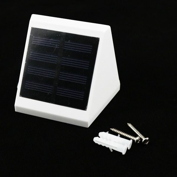 Outdoor Solar Powered 4-LED Lights Pathway Up-Stair Wall Mounted Garden Fence Lamp