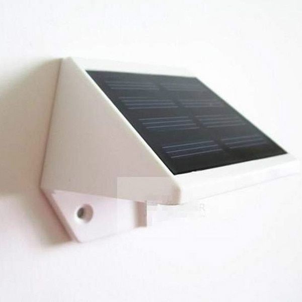 Outdoor Solar Powered 4-LED Lights Pathway Up-Stair Wall Mounted Garden Fence Lamp