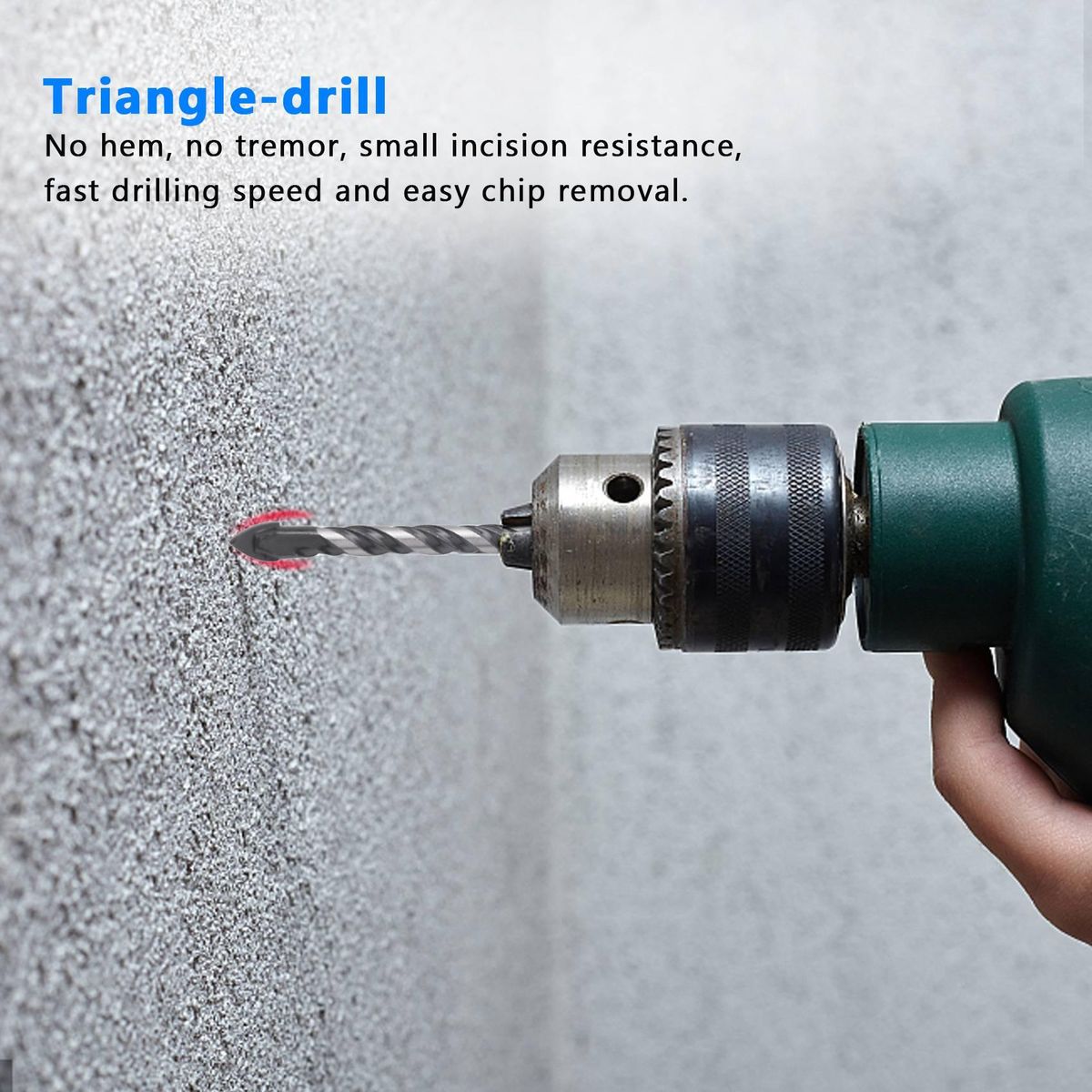 5 Pcs Drill Bit Set for Concrete, Brick, Plastic and Wood Br