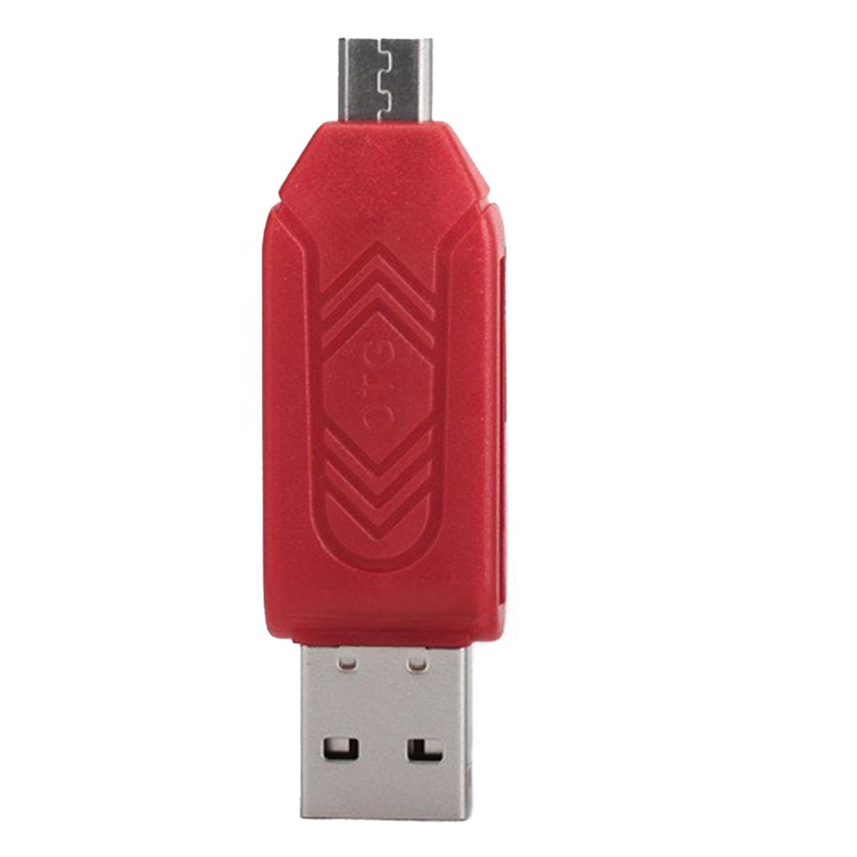 Storage Card Reader USB 2.0 TF SD-Card Smart Card Reader Adapter Red