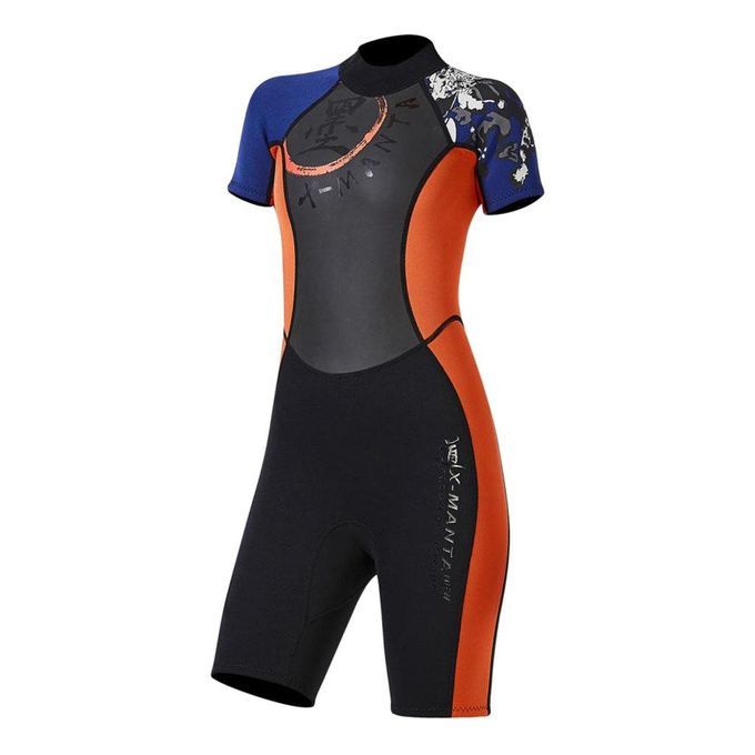 Compact Diving Wetsuit Sailing Jumpsuit Shorts Shortie Back-Zip XL