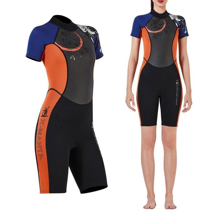 Compact Diving Wetsuit Sailing Jumpsuit Shorts Shortie Back-Zip XL