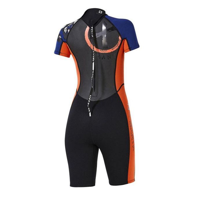 Compact Diving Wetsuit Sailing Jumpsuit Shorts Shortie Back-Zip XL