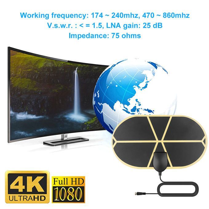 TV Stick Antennas 980 Mile Range 4K Digital HDTV Indoor TV Amplifier Signal Booster