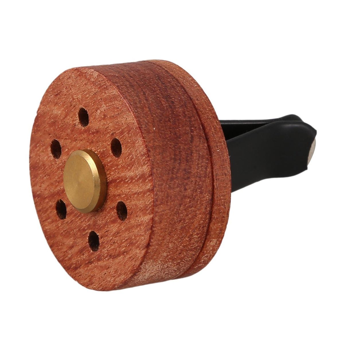 Essential Oil Diffuser For Car With Vent Clip, Wooden Stainless Steel Lava Stone Aromatherapy Diffuser Locket Mini Air Freshener For Travel