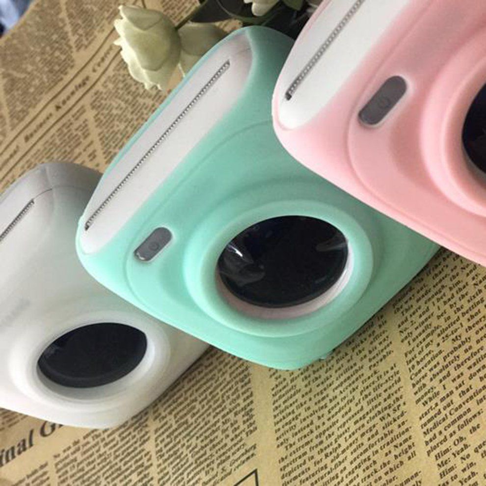 Portable Instant Photo Printer Thermal Printers Protective Case Silicone Case-white