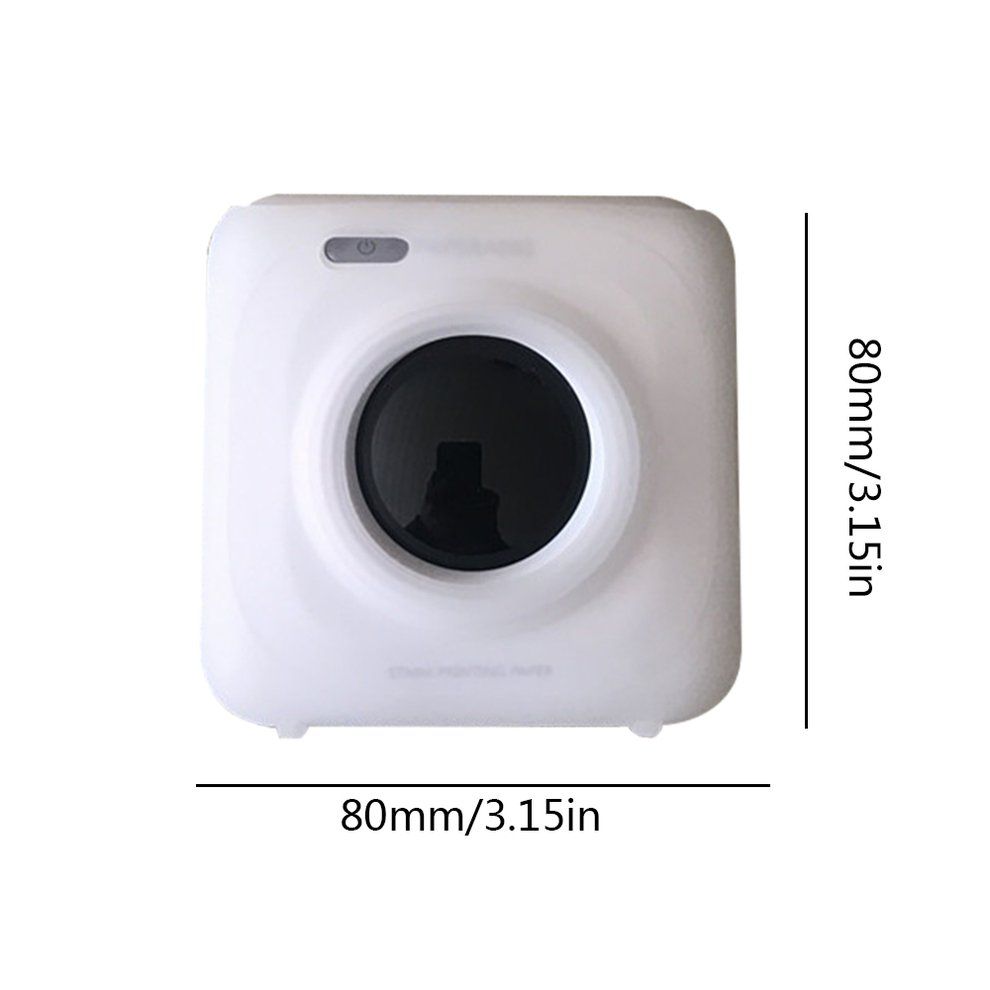 Portable Instant Photo Printer Thermal Printers Protective Case Silicone Case-white