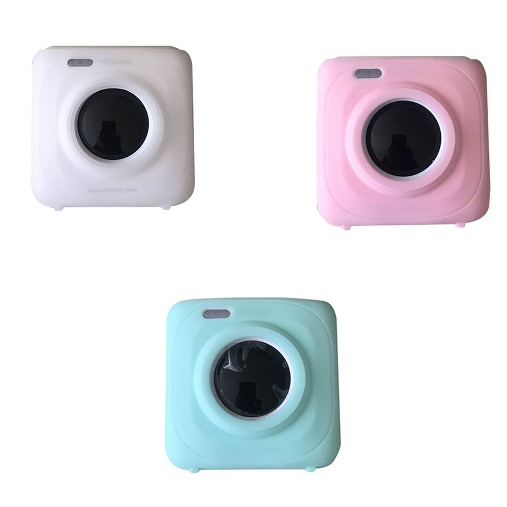 Portable Instant Photo Printer Thermal Printers Protective Case Silicone Case-white