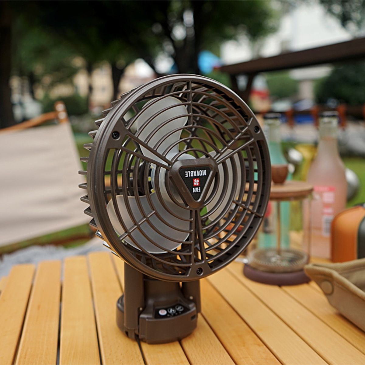 Portable Fan Long Battery Life Tent Fan Light Black