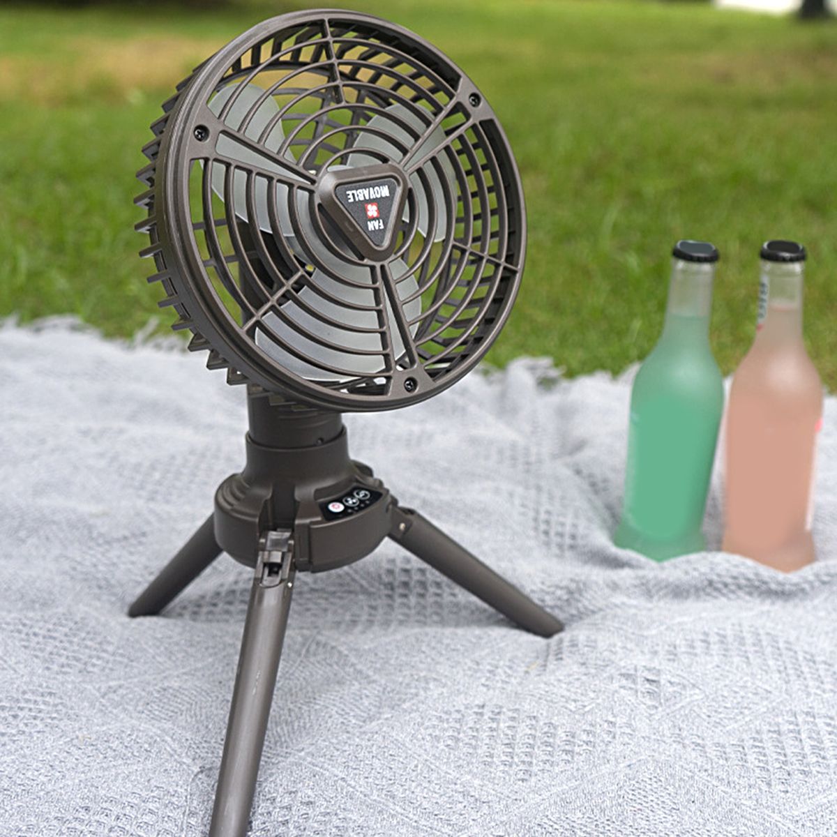 Portable Fan Long Battery Life Tent Fan Light Black