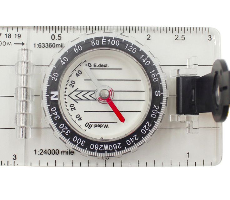 Professional Outdoor Compass With Ruler And Lanyard