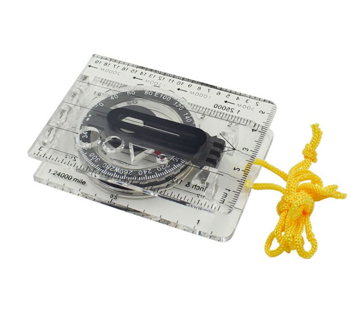Professional Outdoor Compass With Ruler And Lanyard