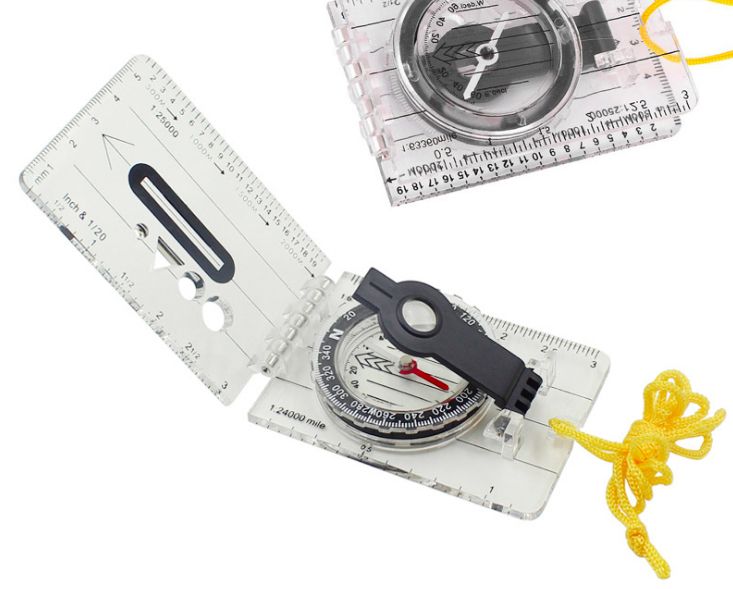 Professional Outdoor Compass With Ruler And Lanyard