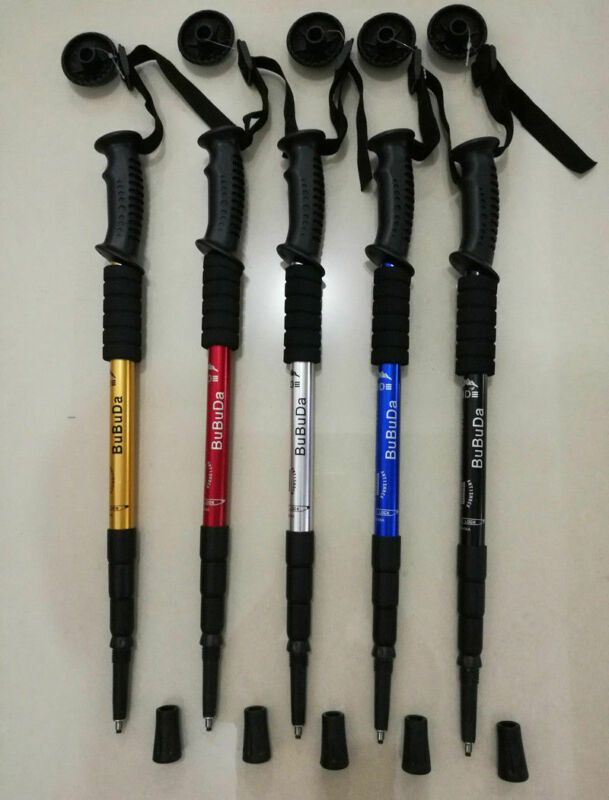 Retractable Anti Shock Walking Sticks Telescopic Trekking