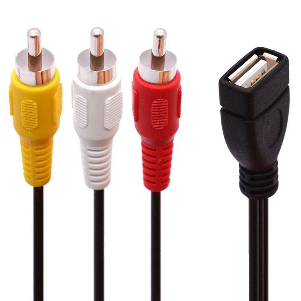 JSM USB Female To 3 Male Cable AV Adapter 0.2m