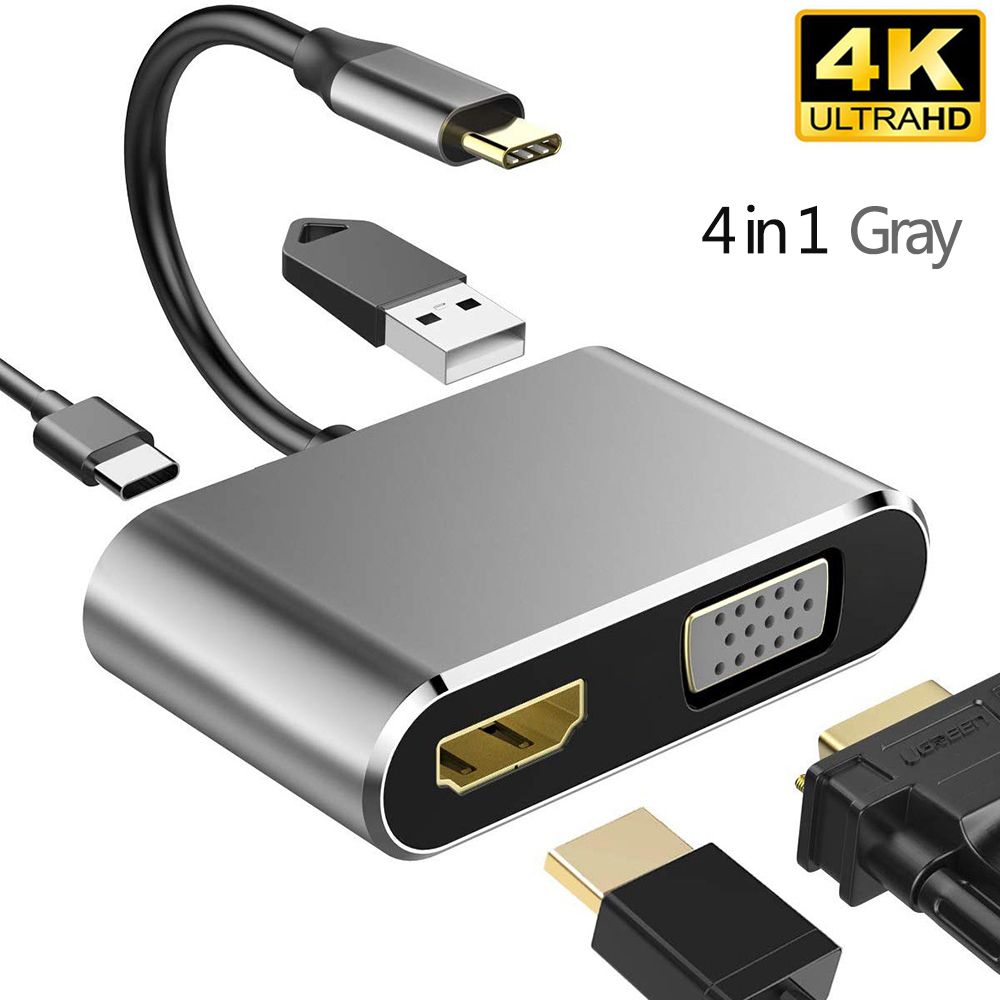 Laptop Docking Stations USB C Type-C Hub To HDMI Adapter 4K