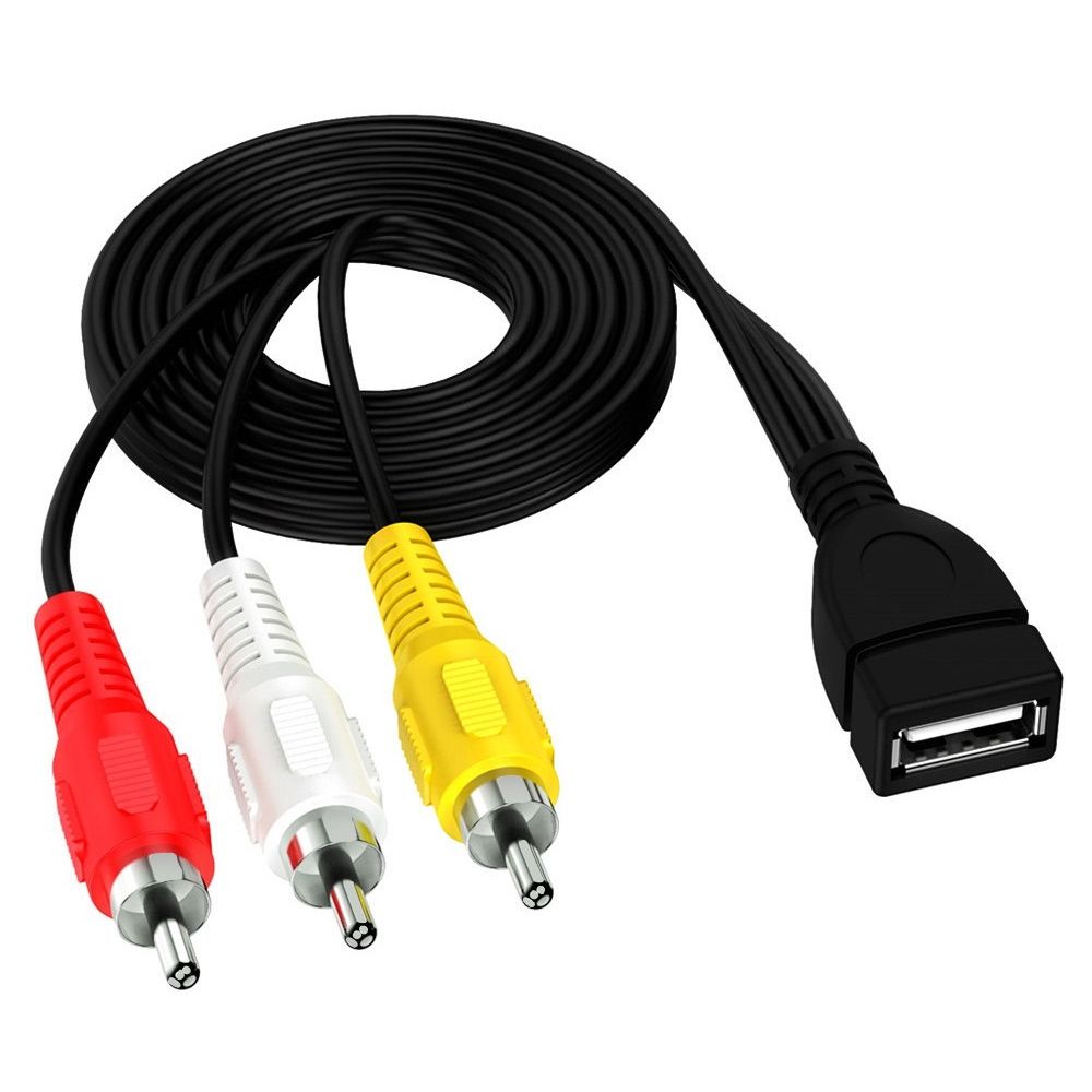 JSM USB Female To 3 Male Cable AV Adapter 1.5m