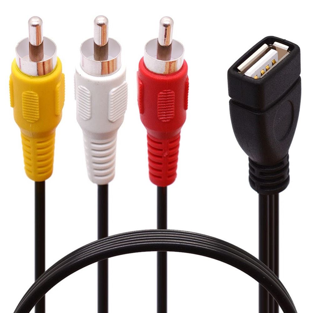 JSM USB Female To 3 Male Cable AV Adapter 1.5m