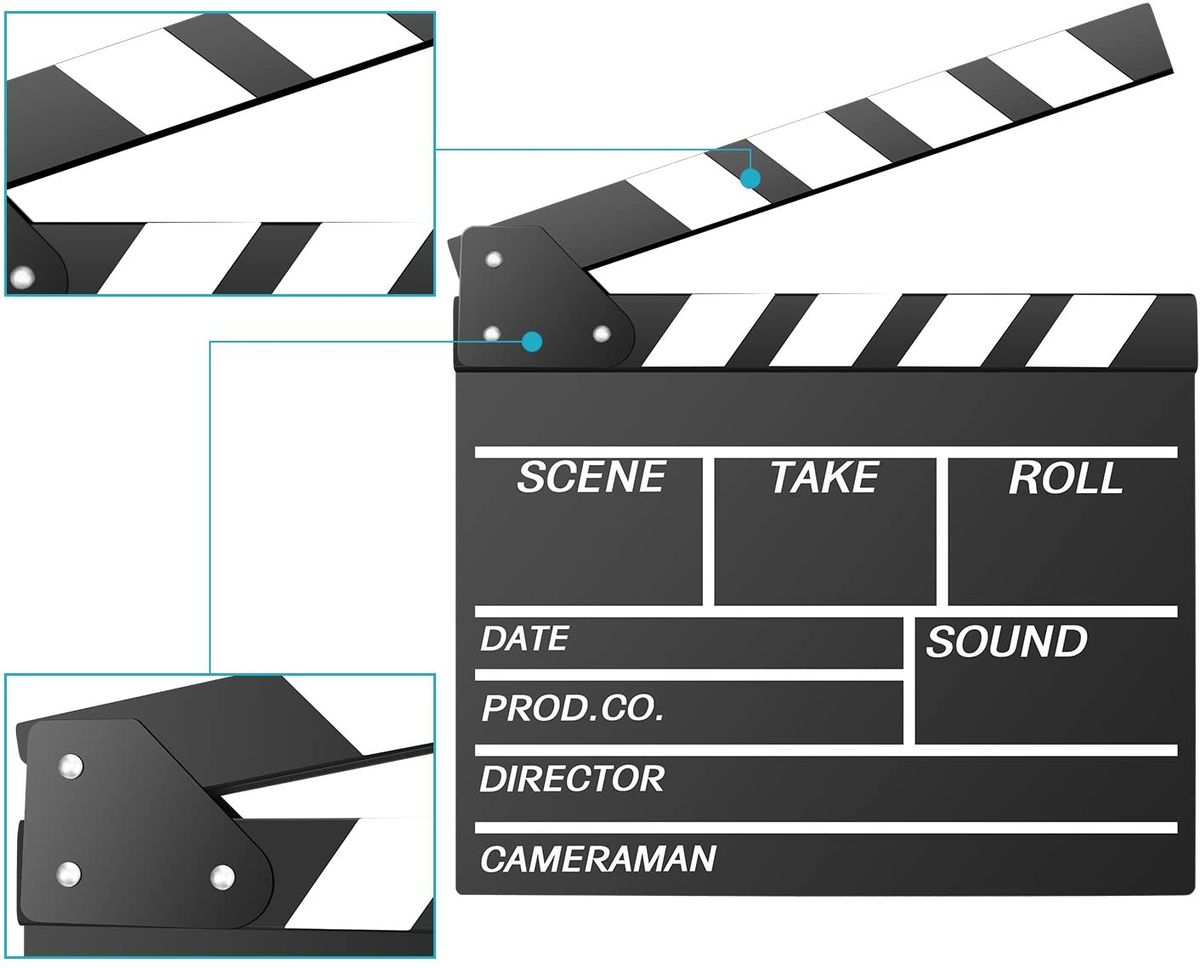 Wooden Director's Film Movie Slate Board Clapper Board