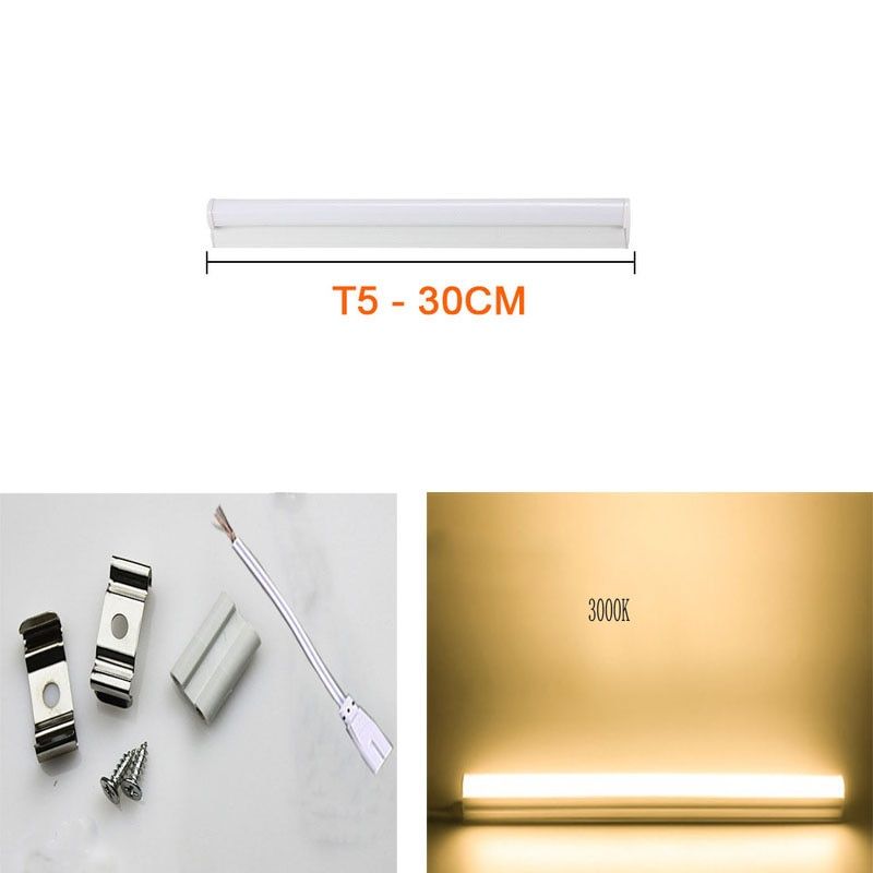 T5 Lamp Led Integrated Led Strip Fluorescent Lamp 0.6 M T5 Lamp Bracket Full Set