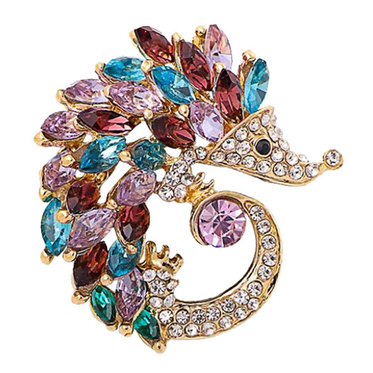 Small Exquisite Hedgehog Brooch Rhinestone Crystal Brooch