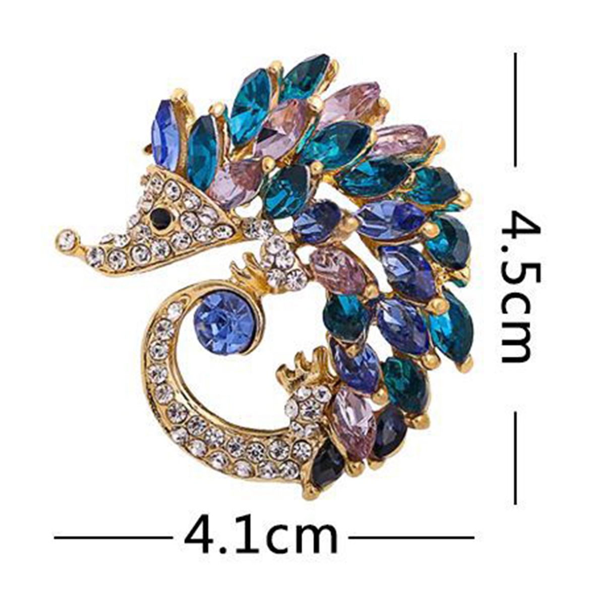 Small Exquisite Hedgehog Brooch Rhinestone Crystal Brooch