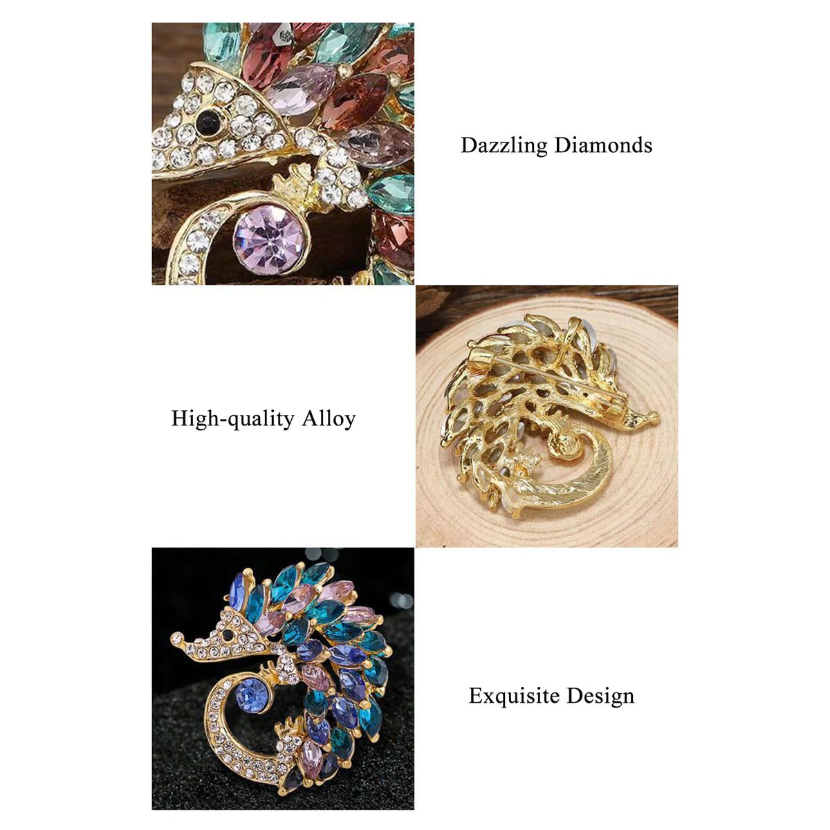 Small Exquisite Hedgehog Brooch Rhinestone Crystal Brooch