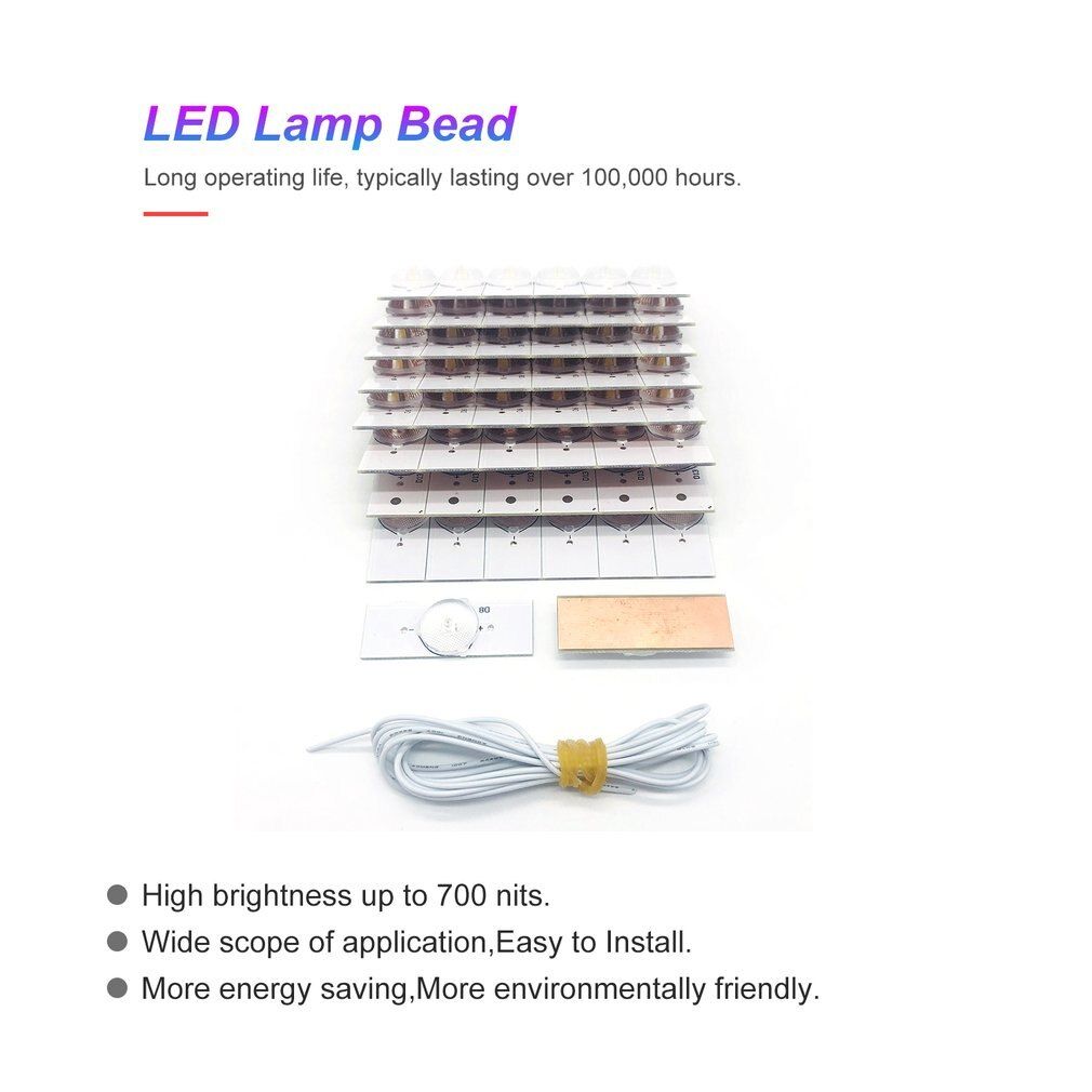 50PCS 6V SMD With 2M Power Cable With Optical Lens Fliter For 32-65 Inch LED TV Repair Work